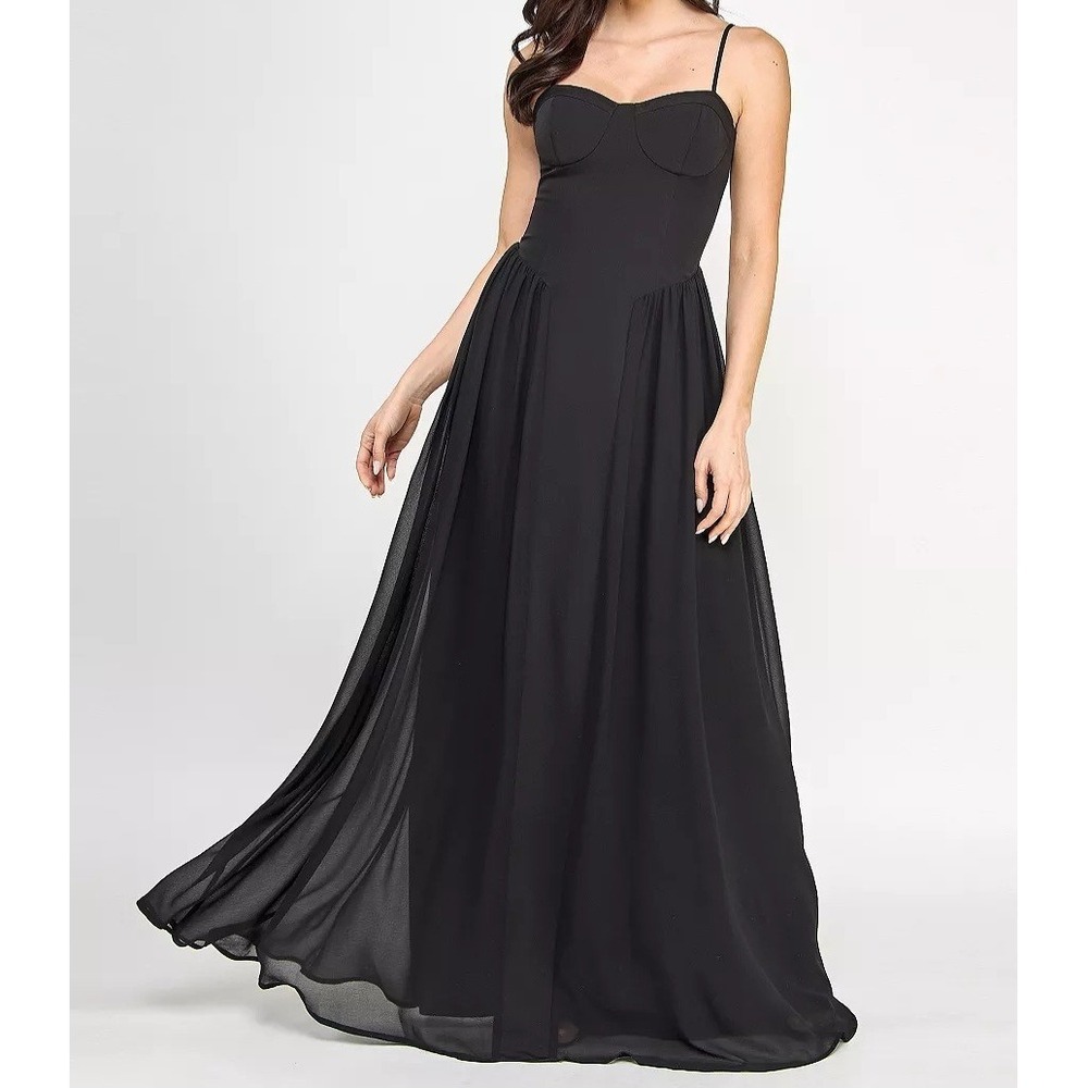 Seni & Cade Sweetheart Neck Sleeveless Black Gown Dress Womens Size 2X NWT‎